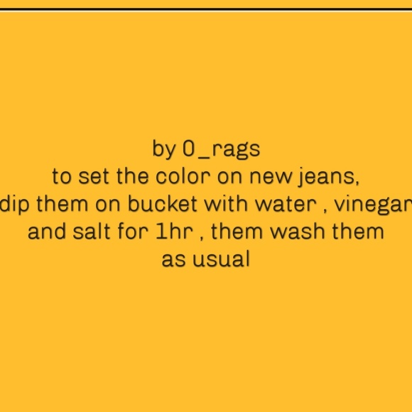 How to set color on new jeans - Picture 1 of 1